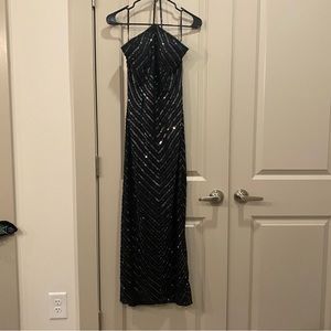 black sparkly halter homecoming / prom dress 3/5
